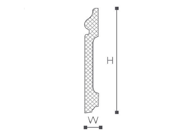 Плинтус напольный NMC Wallstyl FO2 120х15х2000 мм
