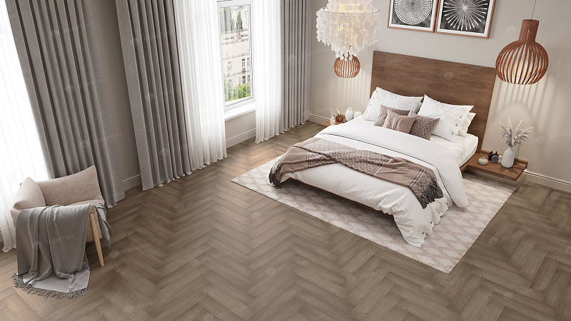 Кварцвинил Alpine Floor Премиальный паркет (Parquet Premium) Eco 19-7 Дуб Насыщенный